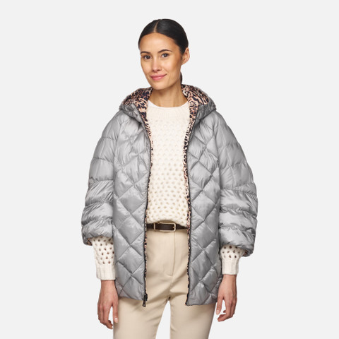 Reversible jacket DIAMOND WOMAN Cold Griffin/Macula - image number 3 | GEOX