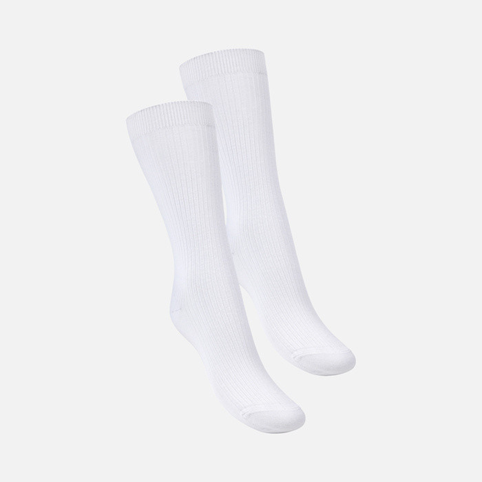 Long socks TWO-PACK OF SOCKS WOMAN White | GEOX