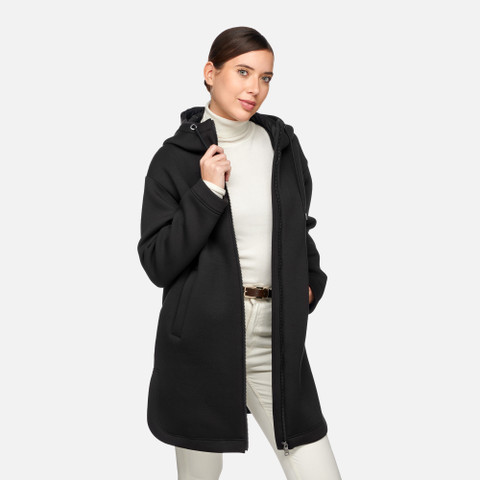 Hoodie SWEATER WOMAN Black - image number 3 | GEOX