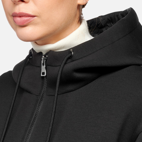 Hoodie SWEATER WOMAN Black - image number 8 | GEOX