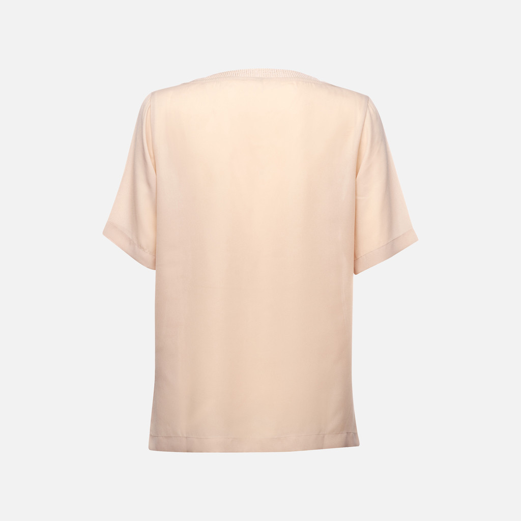 T-shirt T-SHIRT WOMAN Misty Rose/Misty Rose - image number 4 | GEOX