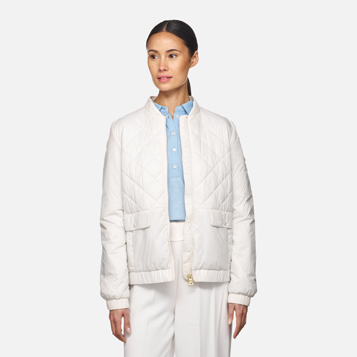 Bomber AMABEL FEMME Blanc cassé | GEOX