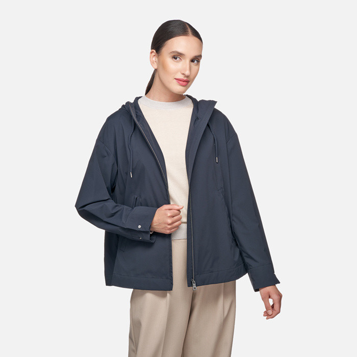 Parka court SPHERICA FEMME Bleu nuit | GEOX