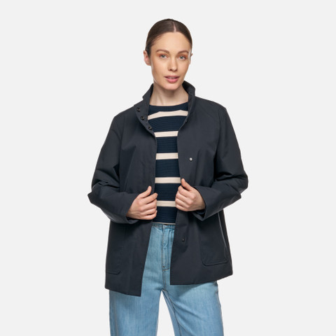Mid-season jacket FLORETIA WOMAN Sky captain - image number 3 | GEOX