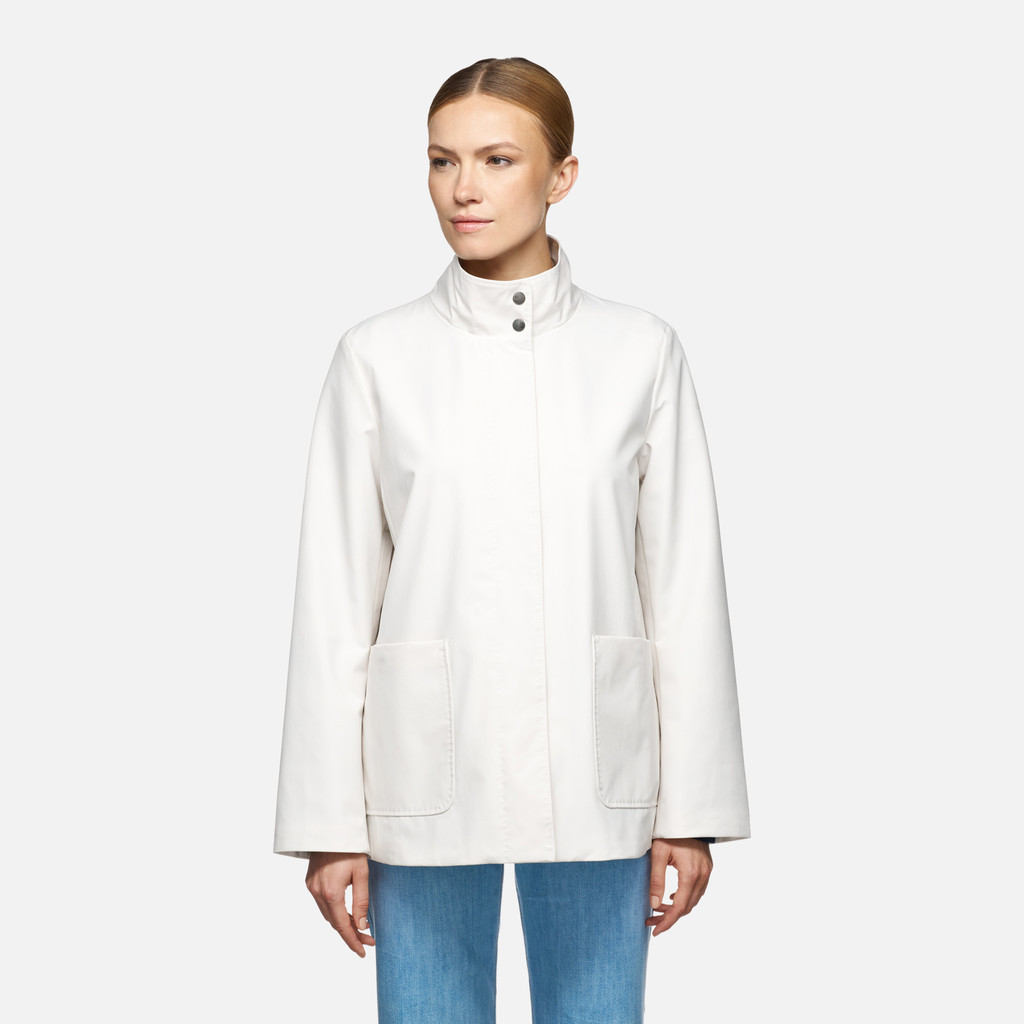 mid-season jacket FLORETIA WOMAN Moonlight sand - image number 1 | GEOX