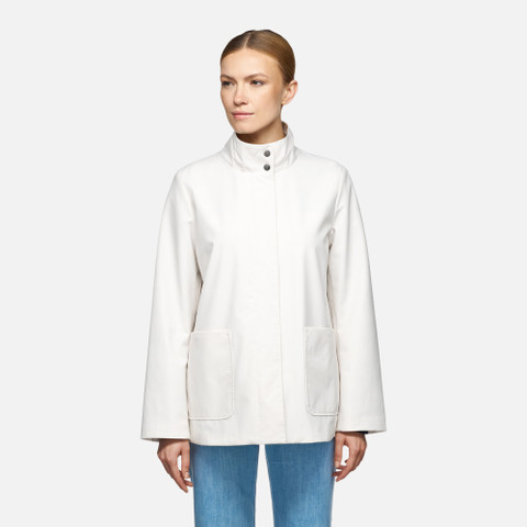 mid-season jacket FLORETIA WOMAN Moonlight sand - image number 1 | GEOX