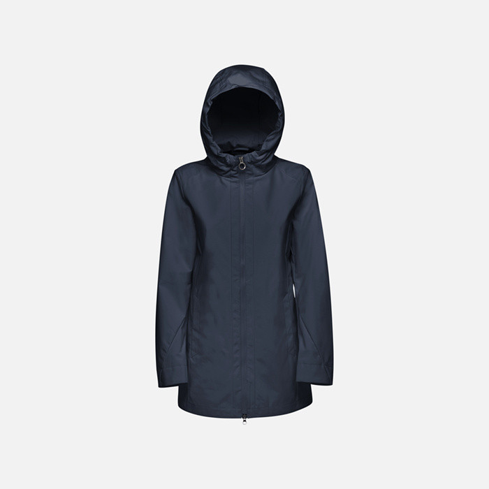 Parka long SPHERICA FEMME Bleu nuit | GEOX