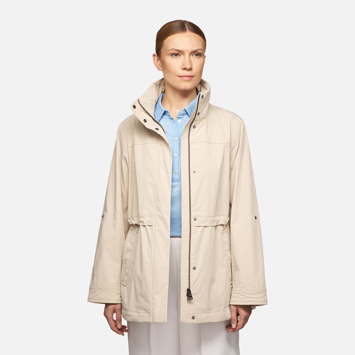 Mid-season jacket CLAUDIN WOMAN Brown Rice | GEOX