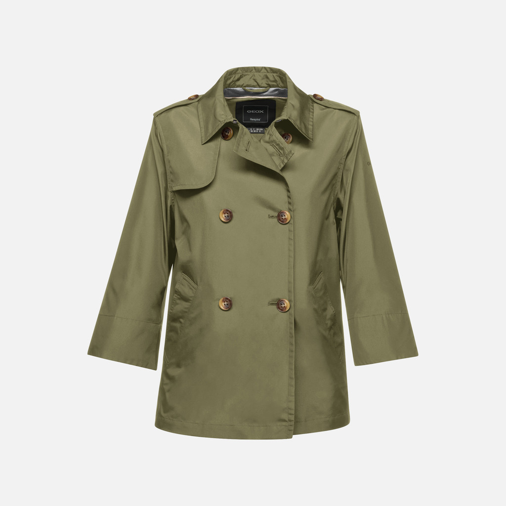 short trench coat SOLEIL WOMAN Kalamata - image number 0 | GEOX