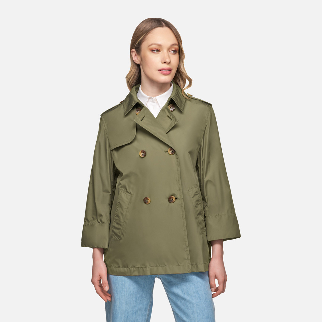 short trench coat SOLEIL WOMAN Kalamata - image number 1 | GEOX