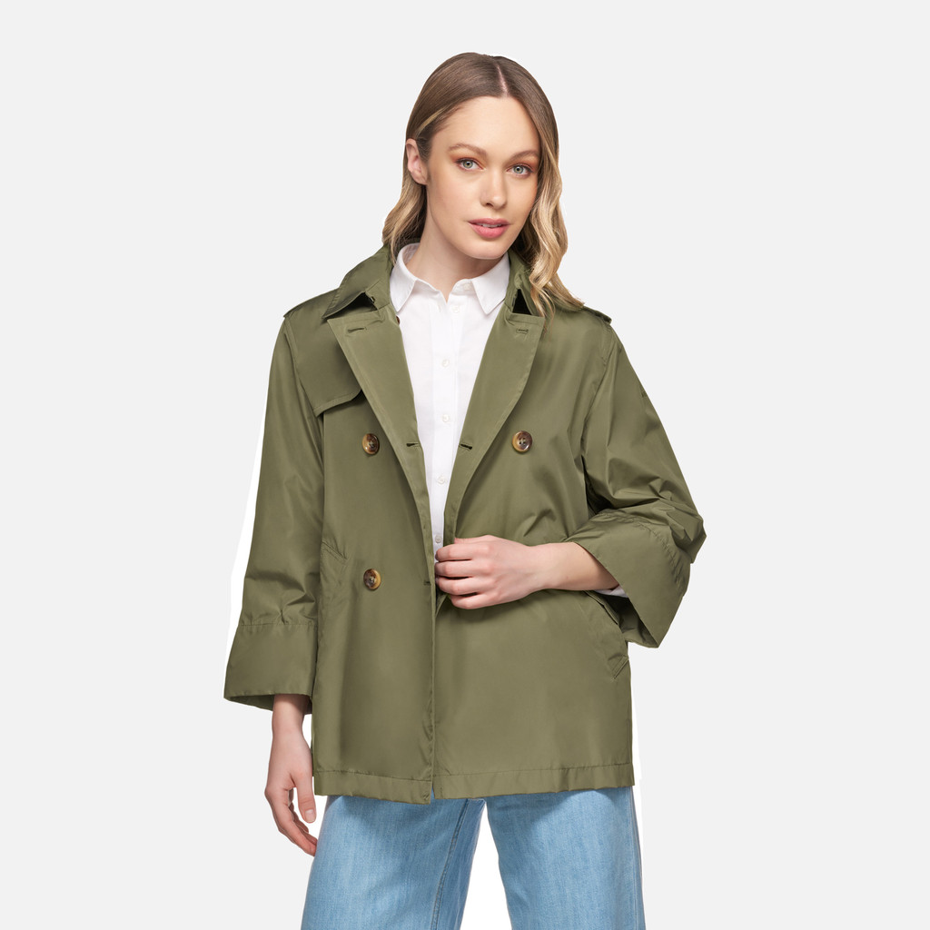 short trench coat SOLEIL WOMAN Kalamata - image number 3 | GEOX