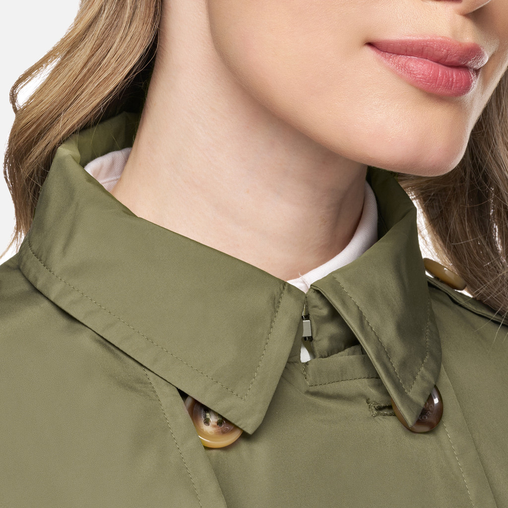 Short trench coat SOLEIL WOMAN Kalamata - image number 8 | GEOX