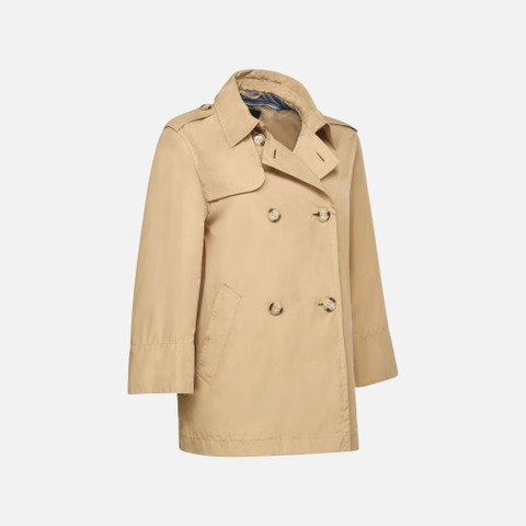 short trench coat SOLEIL WOMAN Warm sand - image number 2 | GEOX