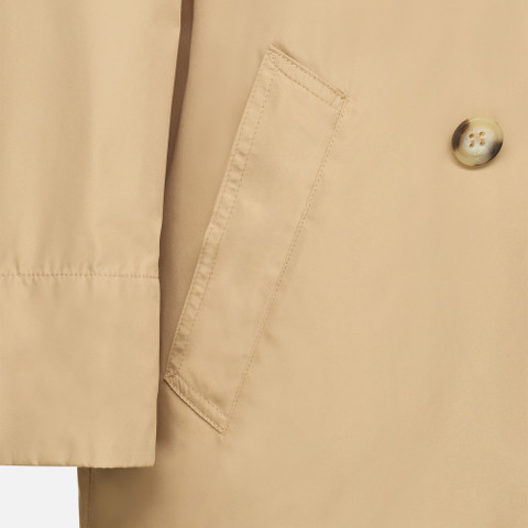 short trench coat SOLEIL WOMAN Warm sand - image number 7 | GEOX