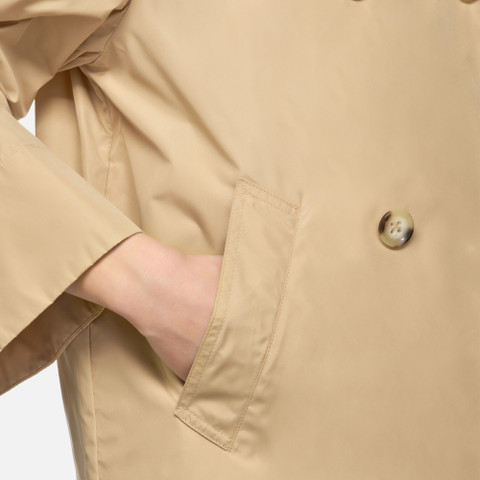 short trench coat SOLEIL WOMAN Warm sand - image number 8 | GEOX
