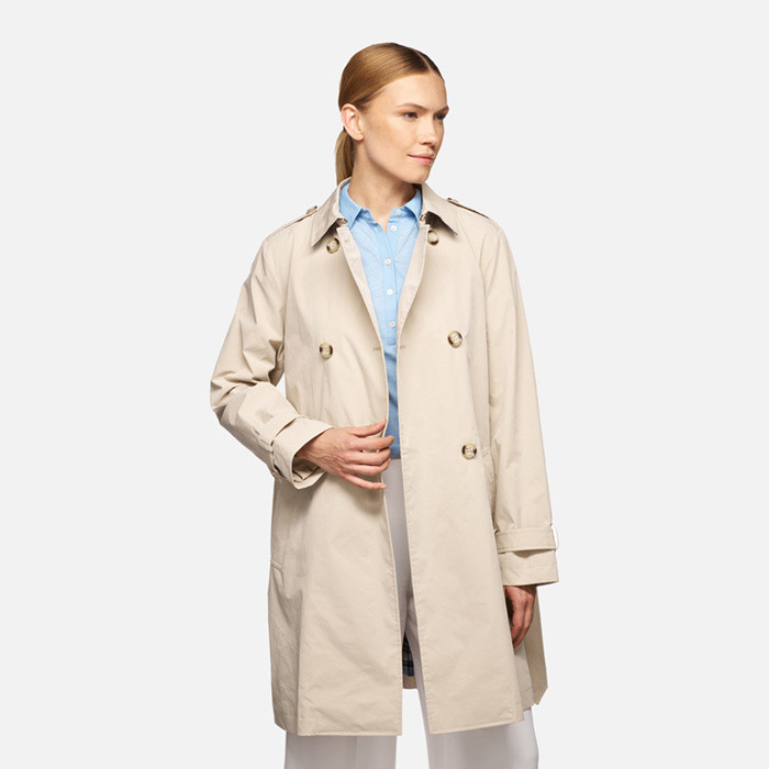 Trench coat CLAUDIN FEMME Sable | GEOX