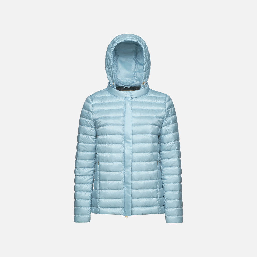short down jacket JAYSEN WOMAN Dusk blue - image number 0 | GEOX