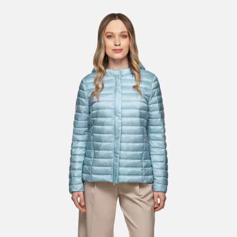 short down jacket JAYSEN WOMAN Dusk blue - image number 1 | GEOX