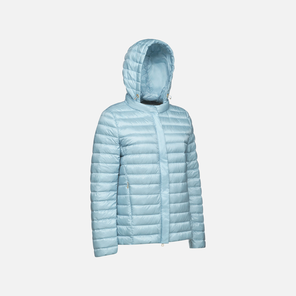short down jacket JAYSEN WOMAN Dusk blue - image number 2 | GEOX