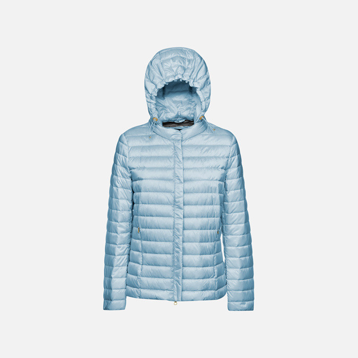 Short down jacket JAYSEN WOMAN Dusk blue | GEOX