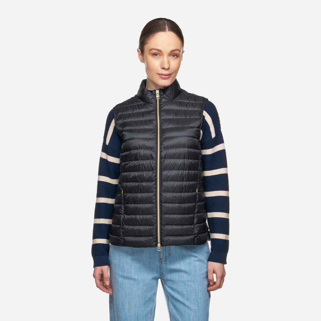sleeveless down jacket JAYSEN WOMAN Sky captain - image number 1 | GEOX