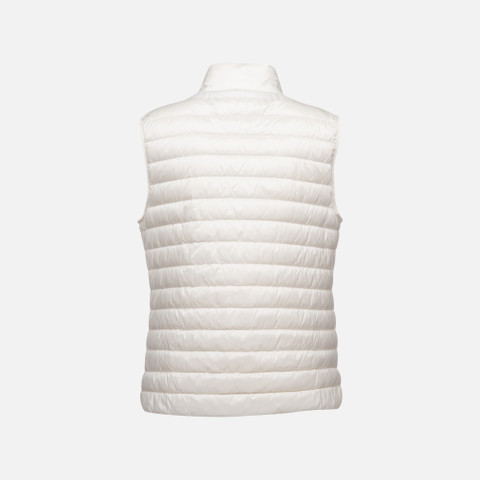 Sleeveless down jacket JAYSEN WOMAN Moonlight sand - image number 4 | GEOX