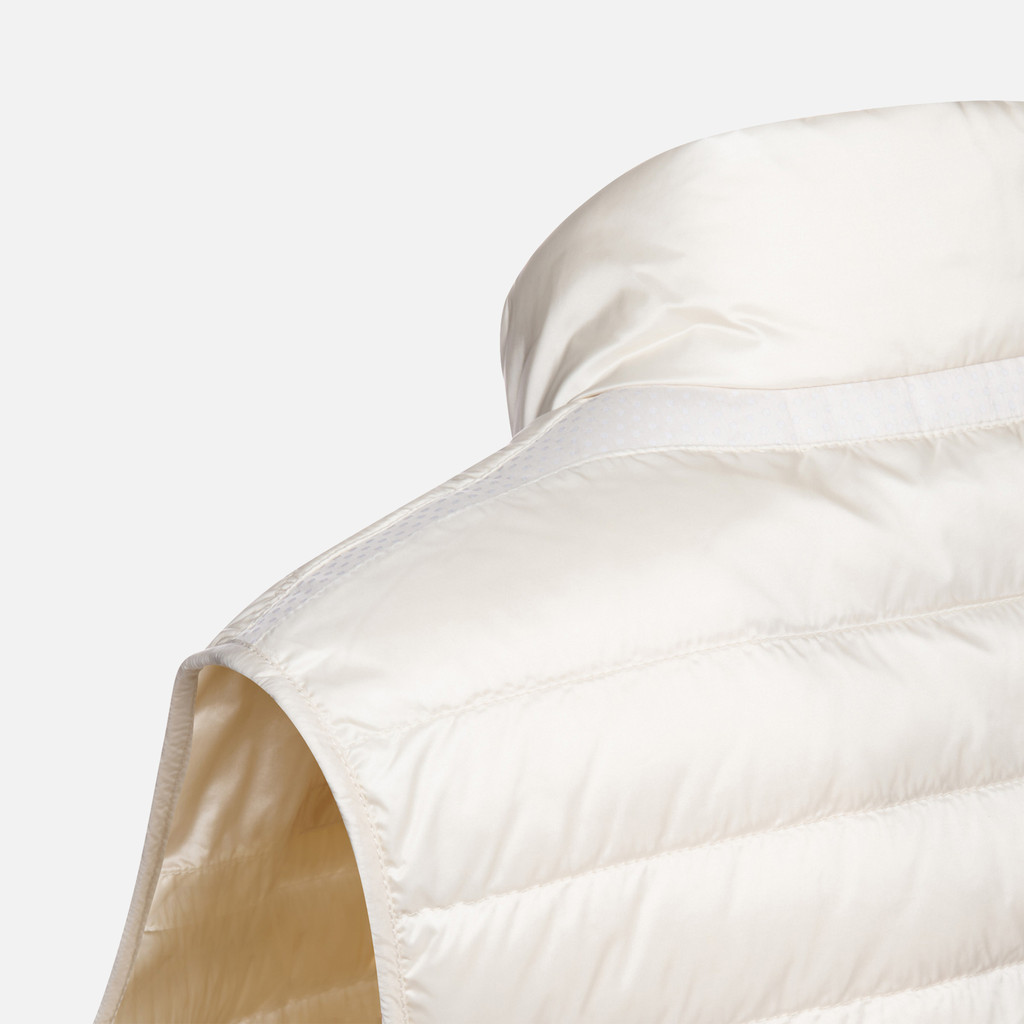 Sleeveless down jacket JAYSEN WOMAN Moonlight sand - image number 6 | GEOX