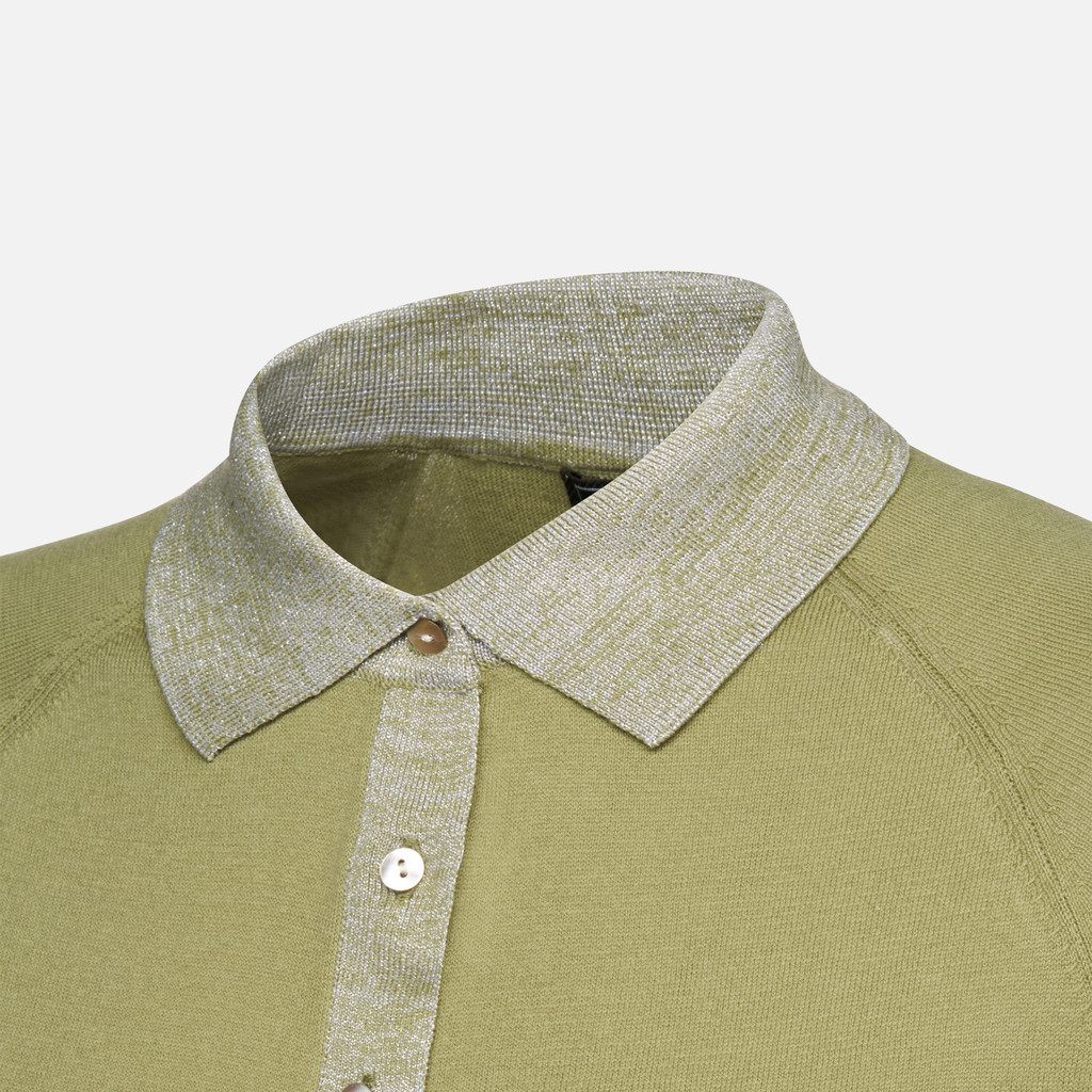 Polo shirt KNIT WOMAN Sage - image number 7 | GEOX