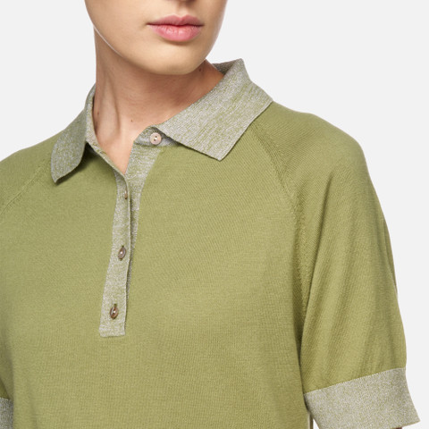 Polo shirt KNIT WOMAN Sage - image number 8 | GEOX