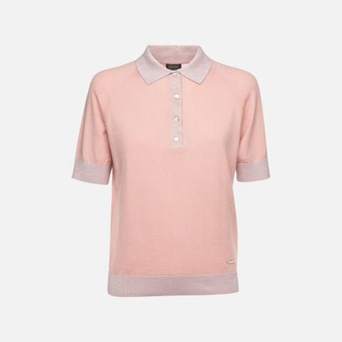 polo shirt KNIT WOMAN Misty Rose - image number 0 | GEOX
