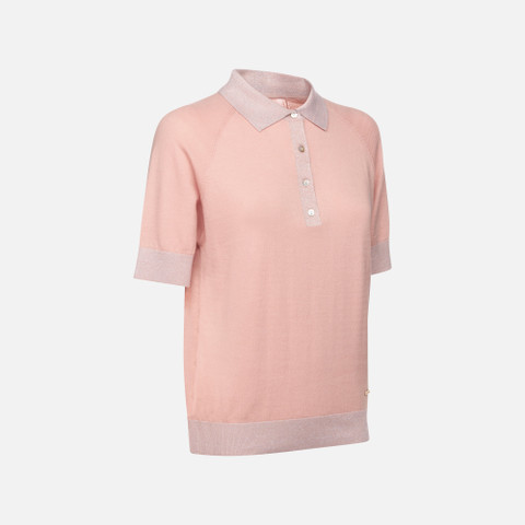 polo shirt KNIT WOMAN Misty Rose - image number 2 | GEOX