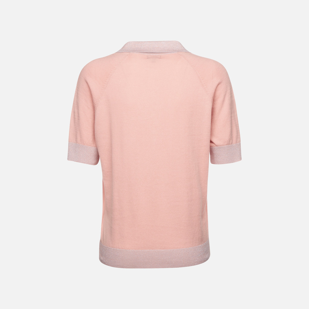 polo shirt KNIT WOMAN Misty Rose - image number 4 | GEOX