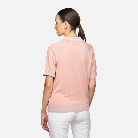 polo shirt KNIT WOMAN Misty Rose - image number 5 | GEOX