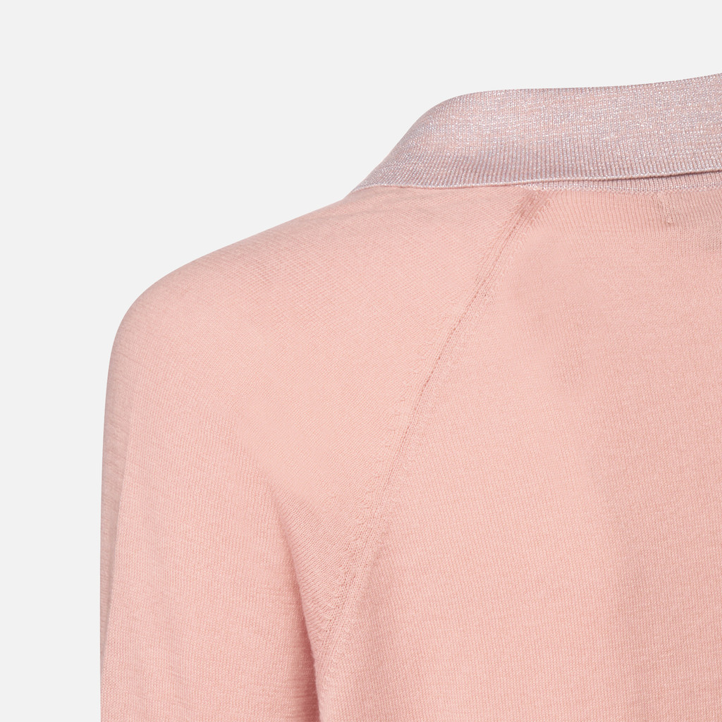 polo shirt KNIT WOMAN Misty Rose - image number 6 | GEOX