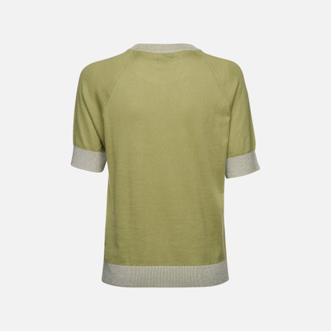 t-shirt KNIT WOMAN Sage - image number 4 | GEOX