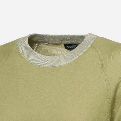 T-shirt KNIT WOMAN Sage - image number 7 | GEOX