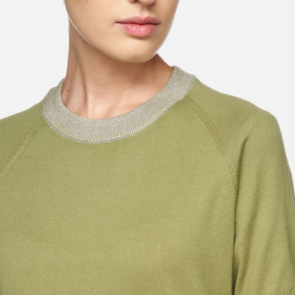 t-shirt KNIT WOMAN Sage - image number 7 | GEOX
