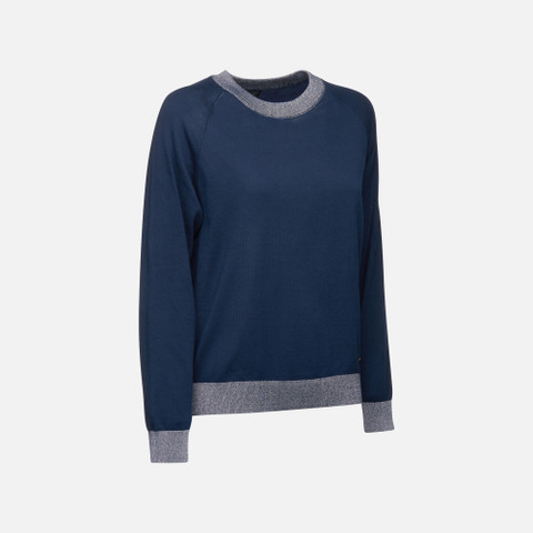 Crew-neck sweater KNIT WOMAN Sky captain - image number 2 | GEOX