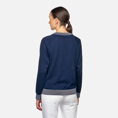 Crew-neck sweater KNIT WOMAN Sky captain - image number 5 | GEOX