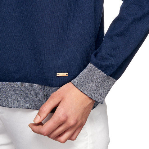 Crew-neck sweater KNIT WOMAN Sky captain - image number 8 | GEOX