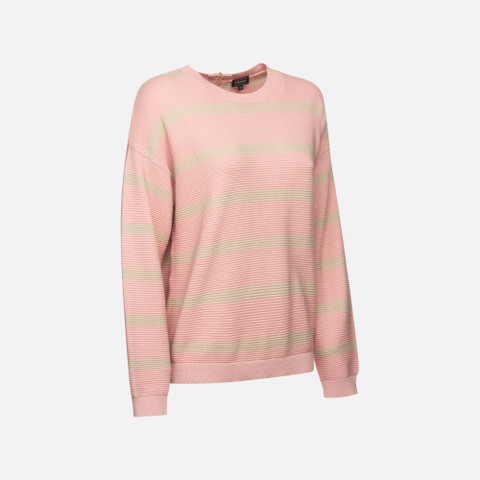 Crew-neck sweater KNIT WOMAN Misty rose/Oxford tan - image number 2 | GEOX