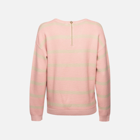 Crew-neck sweater KNIT WOMAN Misty rose/Oxford tan - image number 4 | GEOX