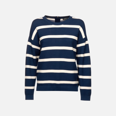 Crew-neck sweater KNIT WOMAN Sky Captain/Rainy days - image number 0 | GEOX