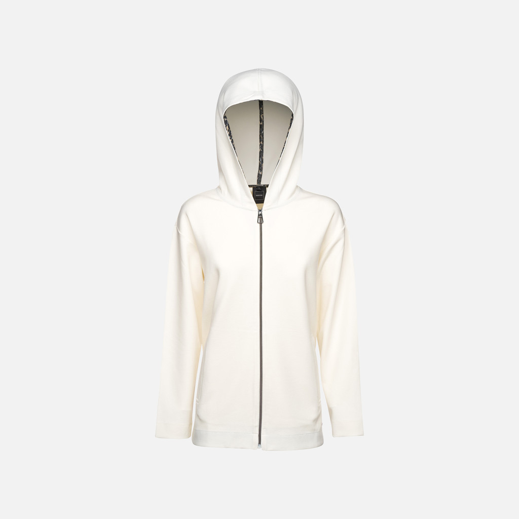 hoodie SWEATER WOMAN Moonlight sand - image number 0 | GEOX