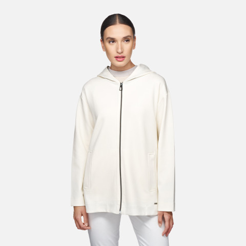 hoodie SWEATER WOMAN Moonlight sand - image number 1 | GEOX