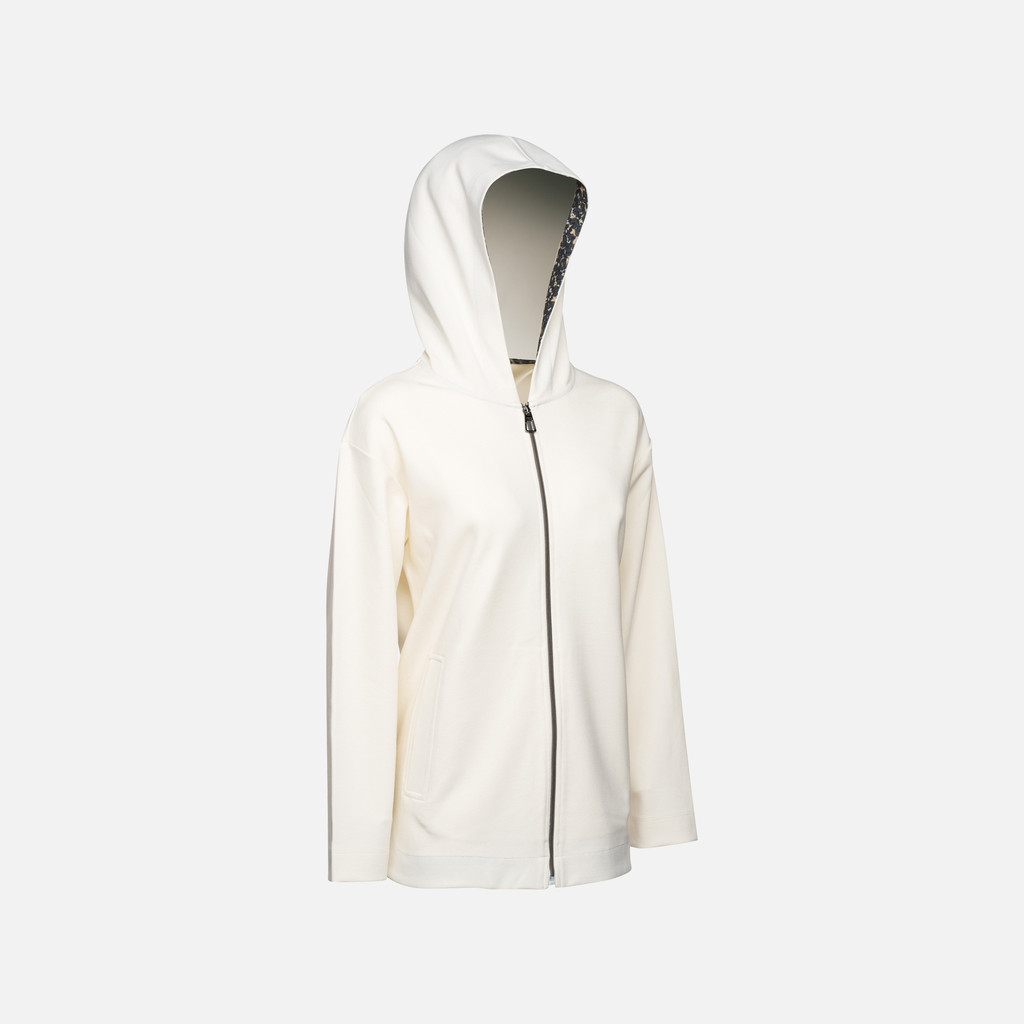 hoodie SWEATER WOMAN Moonlight sand - image number 2 | GEOX