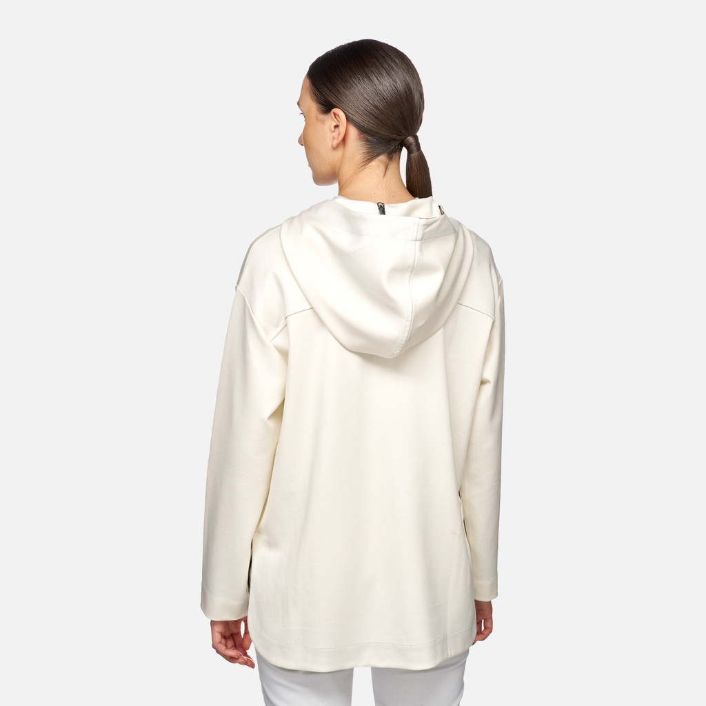 hoodie SWEATER WOMAN Moonlight sand - image number 5 | GEOX