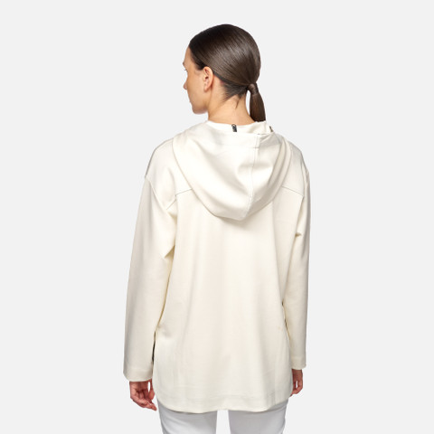 hoodie SWEATER WOMAN Moonlight sand - image number 5 | GEOX