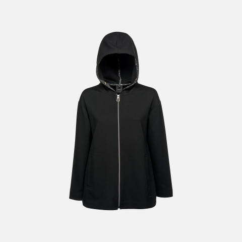 hoodie SWEATER WOMAN Black - image number 0 | GEOX