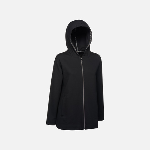 hoodie SWEATER WOMAN Black - image number 2 | GEOX